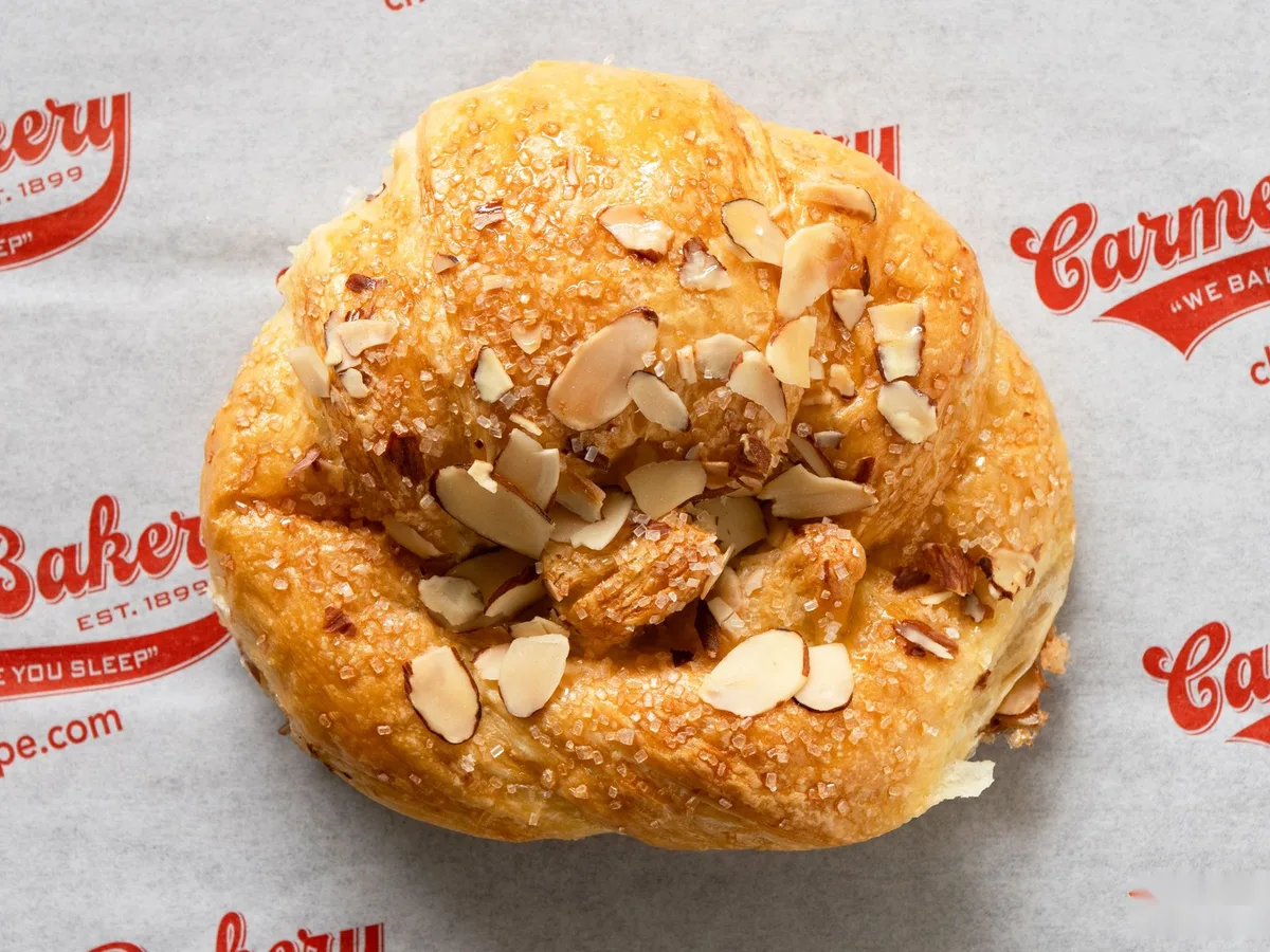An almond croissant