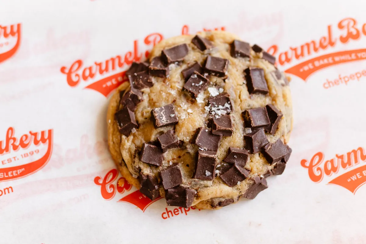 The Carmel Bakery chocolate chip cookie, our best seller