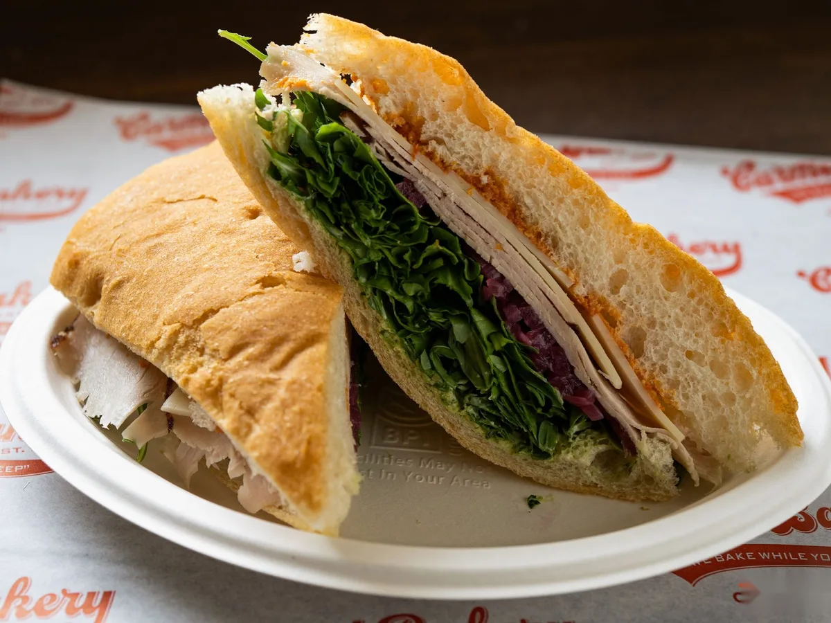 The turkey and Swiss sandwich