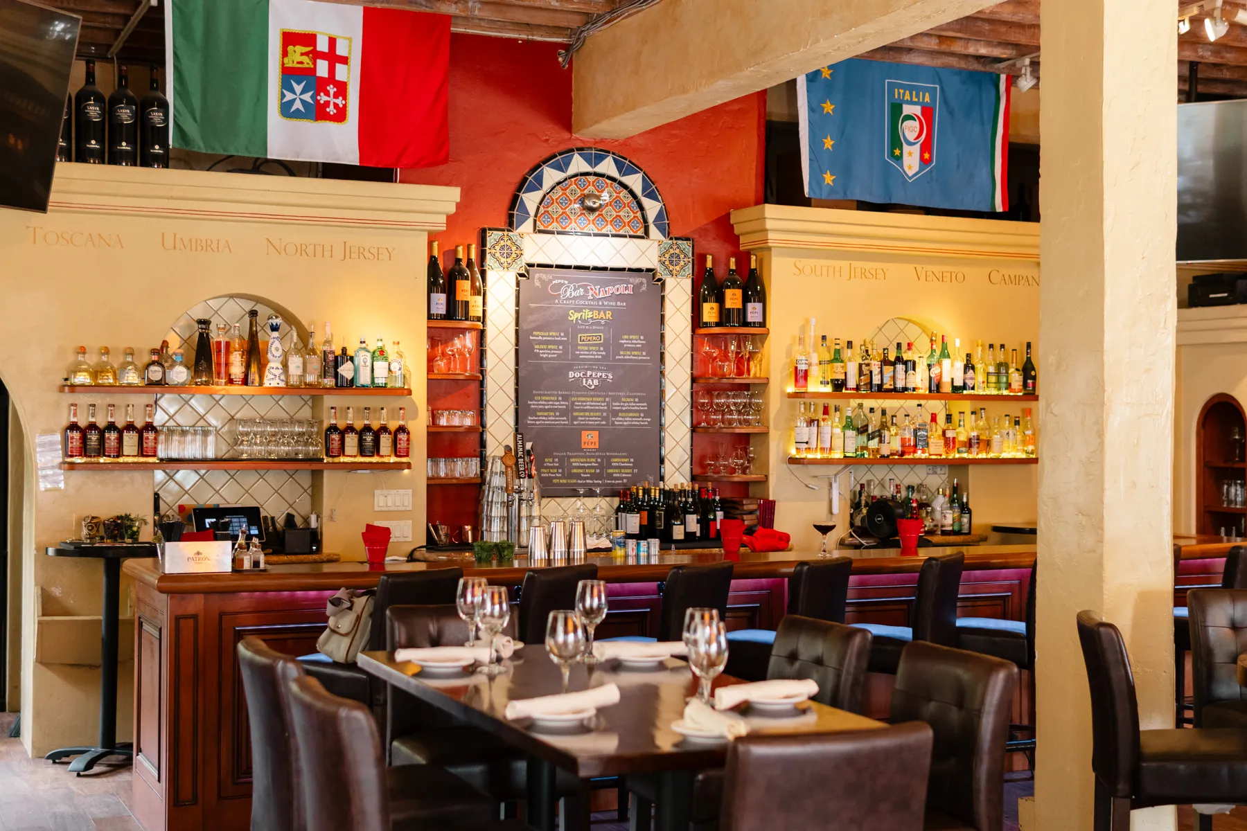 The bar at Bar Napoli